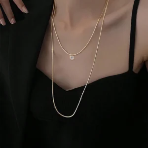 Collier Serpent Zircon Cubique
