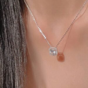 Collier Cube Zircone Fin