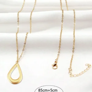 Collier Pendentif Goutte Ajourée