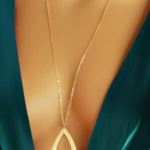 Collier Pendentif Goutte Ajourée