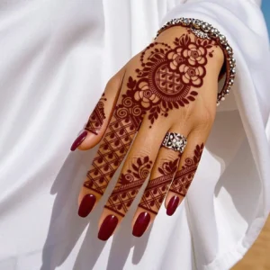 2 pcs tatouage mandala rouge