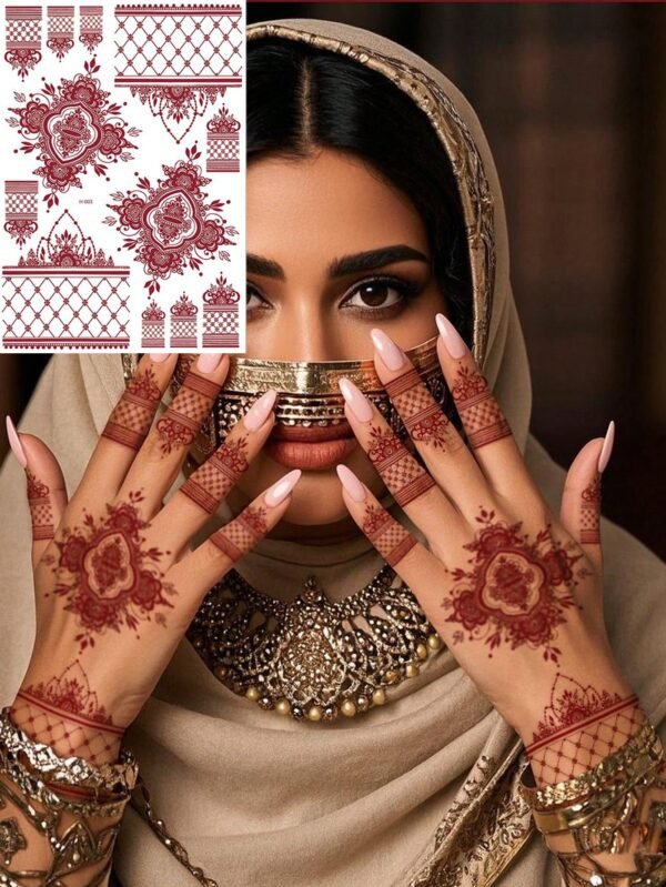 3 pcs tatouage henné rouge – Image 2