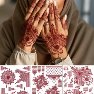 3 pcs tatouage henné rouge