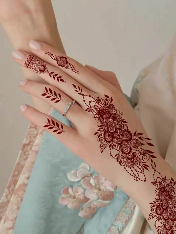 2 pcs tattoos henné fleurs