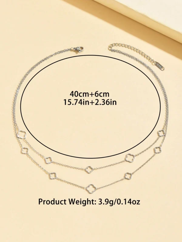Collier trèfle chance double – Image 10