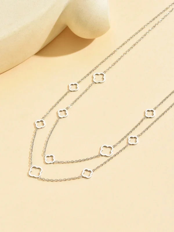Collier trèfle chance double – Image 9