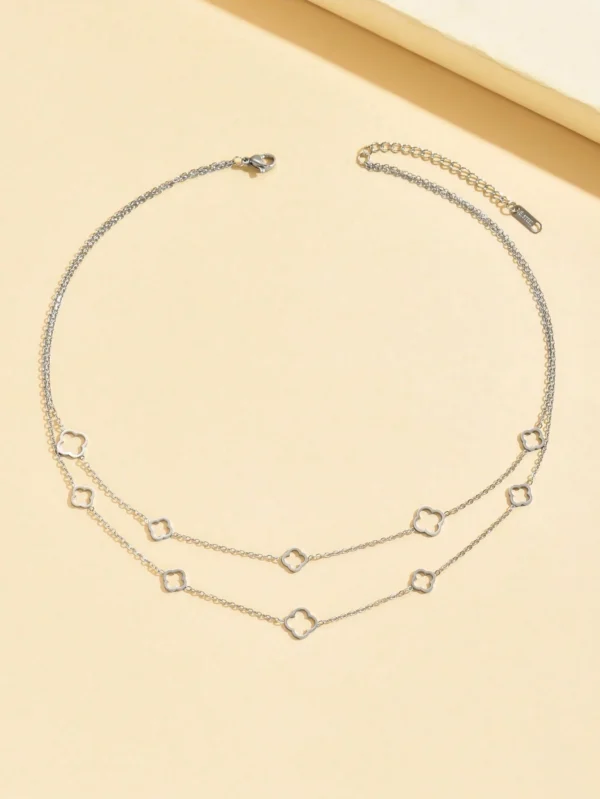 Collier trèfle chance double – Image 8
