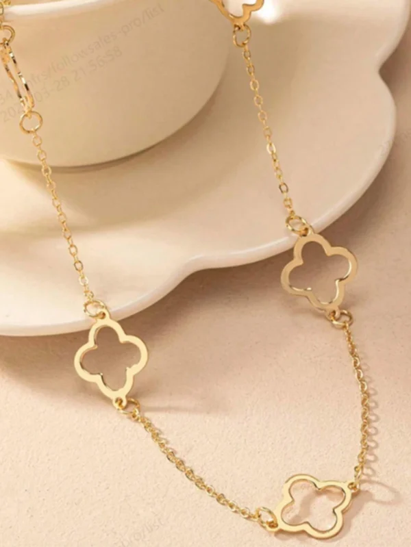 Collier Sautoir Trèfle Dé – Image 3