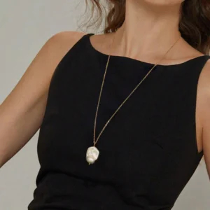 Collier Long Perle Baroque