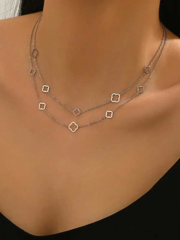 Collier trèfle chance double – Image 12