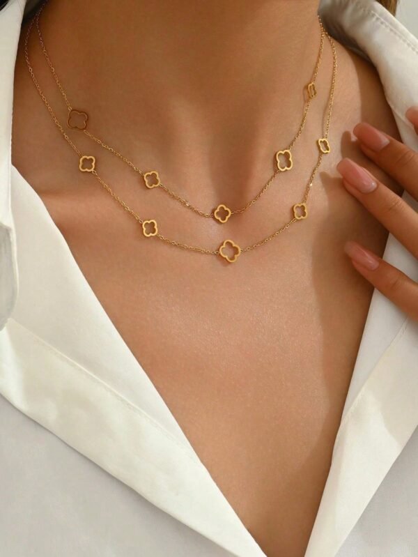 Collier trèfle chance double – Image 13