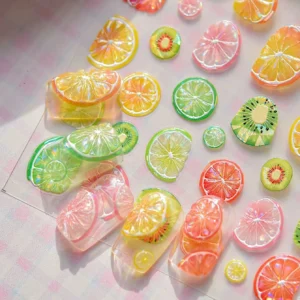 Feuille Autocollant fruits 5D