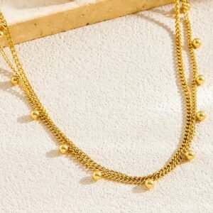 Collier Perles Double