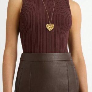 Collier Cœur Gaufré