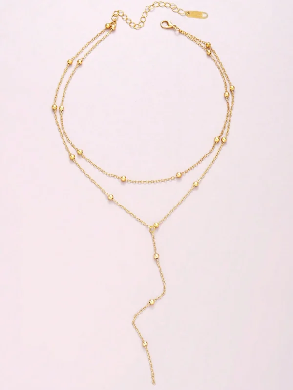 Collier Boule Double Chaîne – Image 3