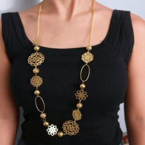 Collier Perles Fleur Rétro
