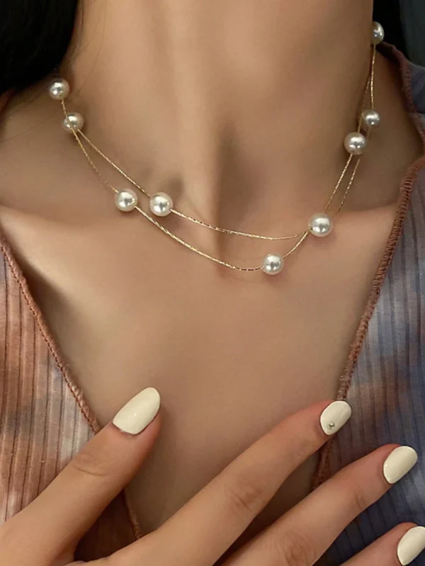 Collier Perles Double Rang – Image 7