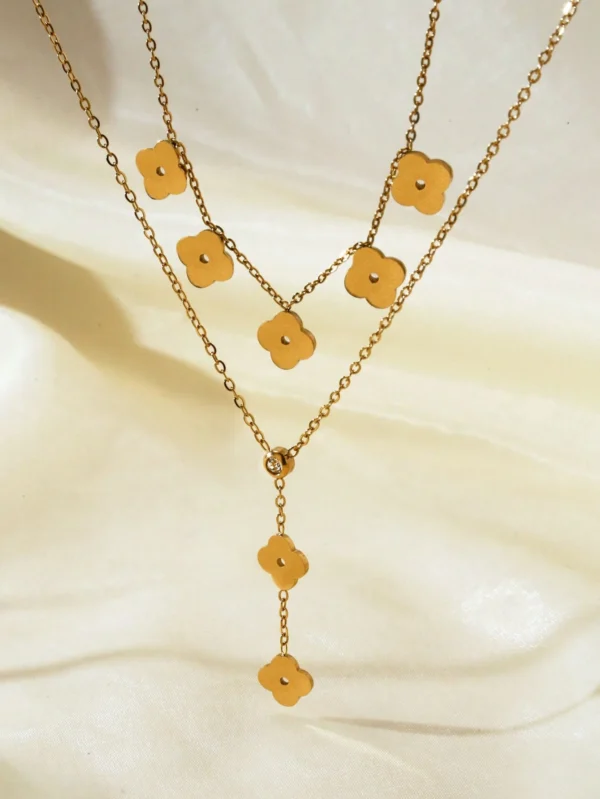 Collier Y Fleur Zircone – Image 2