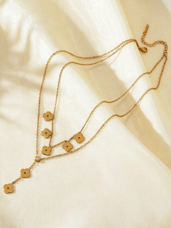 Collier Y Fleur Zircone – Image 3