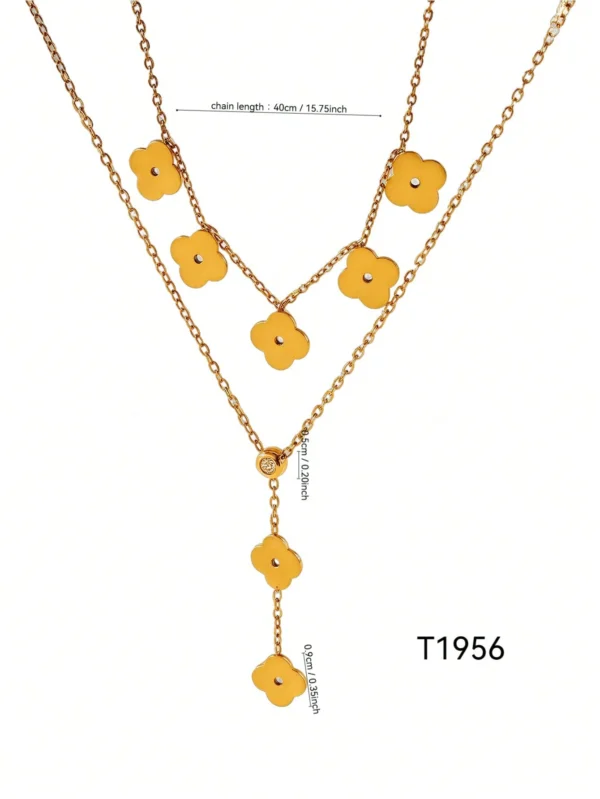 Collier Y Fleur Zircone – Image 4