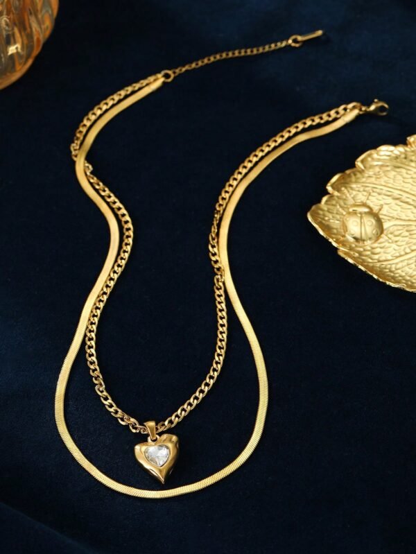Collier Cœur Zircone – Image 4