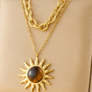 Collier Soleil Œil Tigre