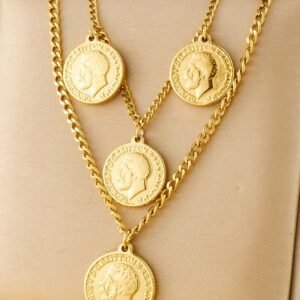 Collier Ptrait Rétro Inox