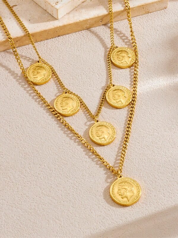 Collier Ptrait Rétro Inox – Image 8
