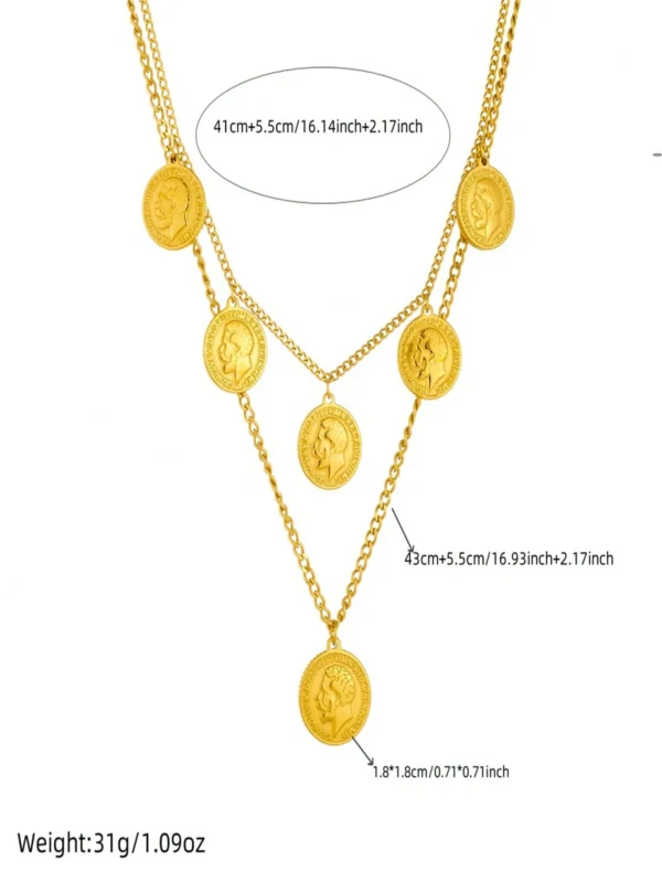 Collier Ptrait Rétro Inox – Image 10