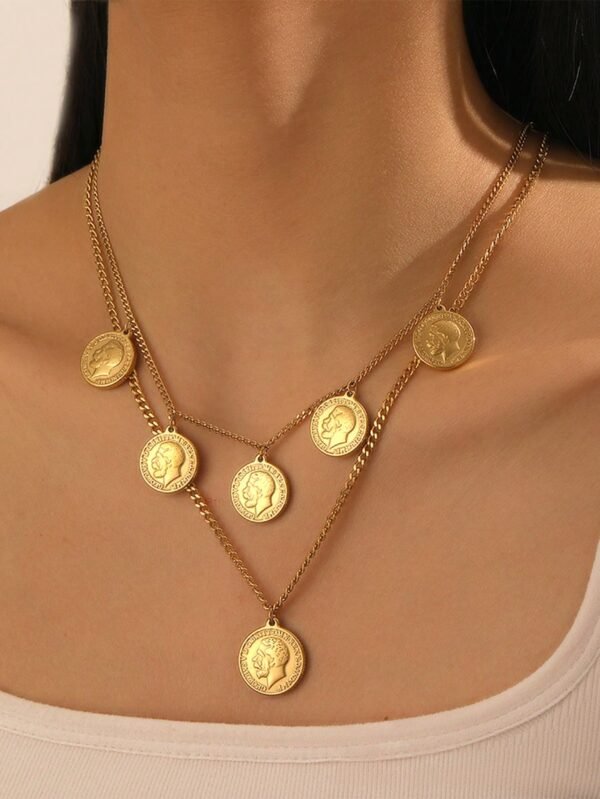Collier Ptrait Rétro Inox – Image 6