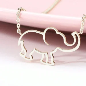 Collier Éléphant  Inox