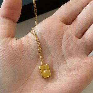 Collier Gemme Octogonale