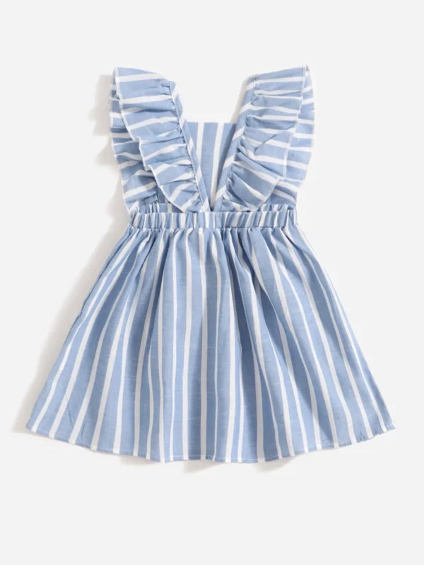 Robe manches volantées rayures – Image 2