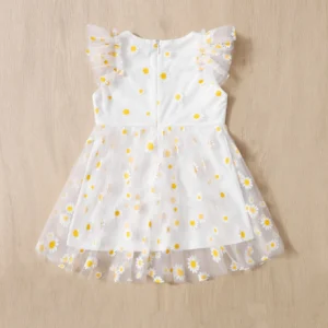 Robe manches papillon maille bébé