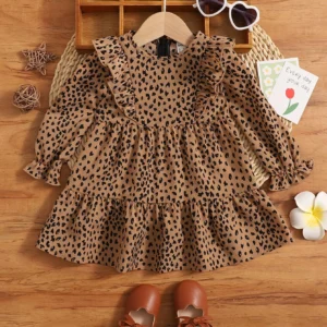 Robe manches volants imprimé