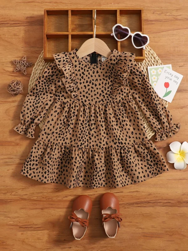 Robe manches volants imprimé
