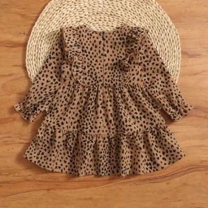 Robe manches volants imprimé