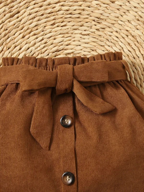 Jupe faux bouton ceinturée – Image 3