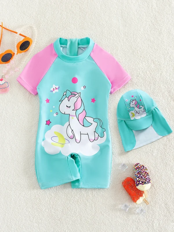 Maillot bain manches raglan