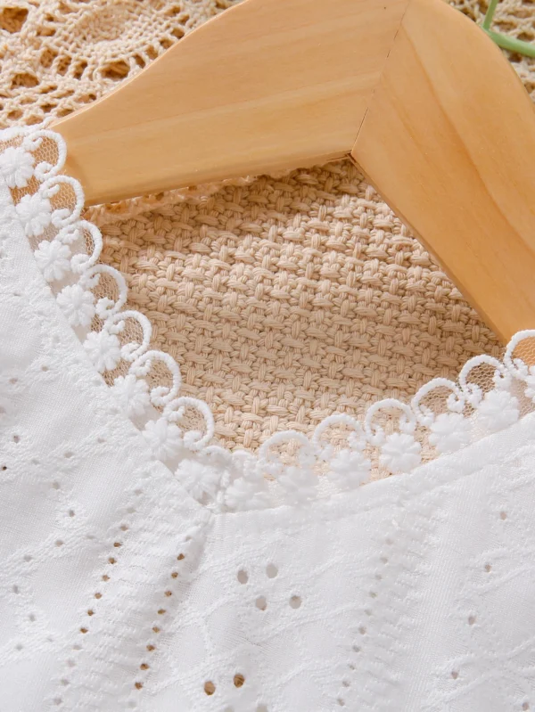 Top manches papillon dentelle bébé – Image 3