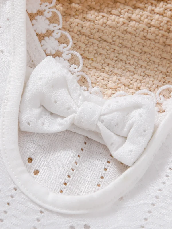 Top manches papillon dentelle bébé – Image 4
