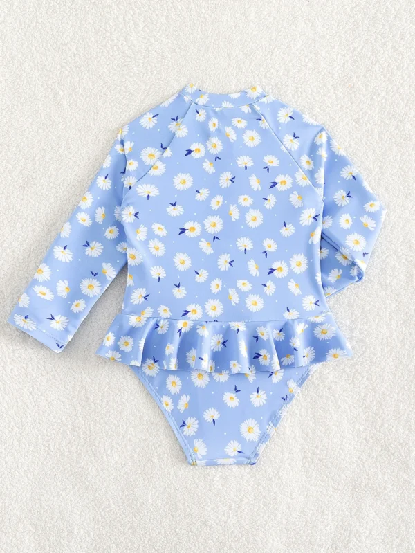 Maillot bain manches raglan volants – Image 2