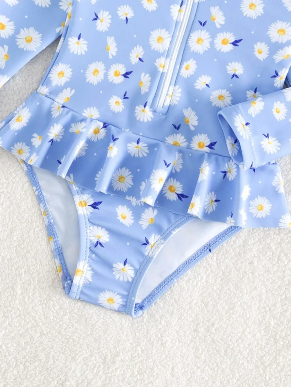 Maillot bain manches raglan volants – Image 3