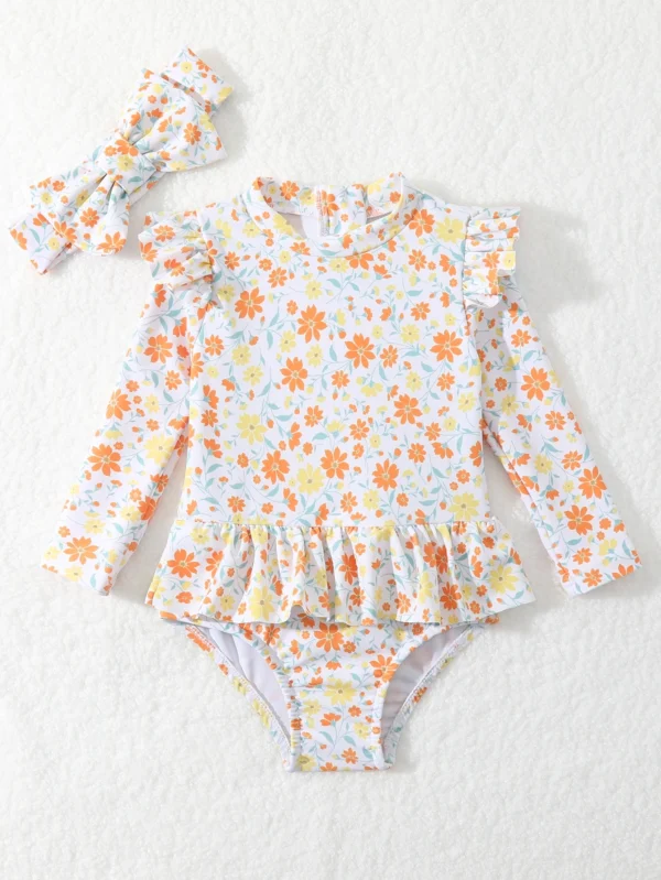 Maillot bain fleuri volants – Image 10