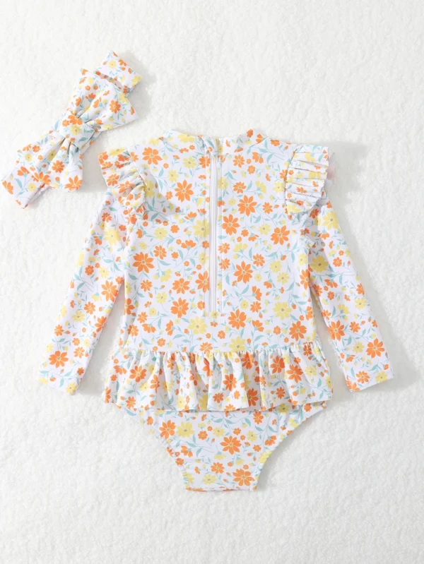 Maillot bain fleuri volants – Image 11
