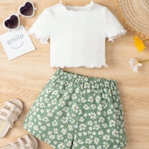 T-shirt ourlet court marguerite
