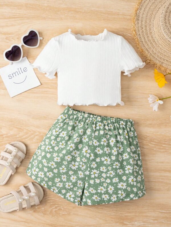 T-shirt ourlet court marguerite