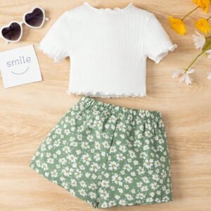 T-shirt ourlet court marguerite