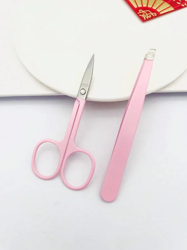 2 pcs ciseaux + pince rose – Image 2