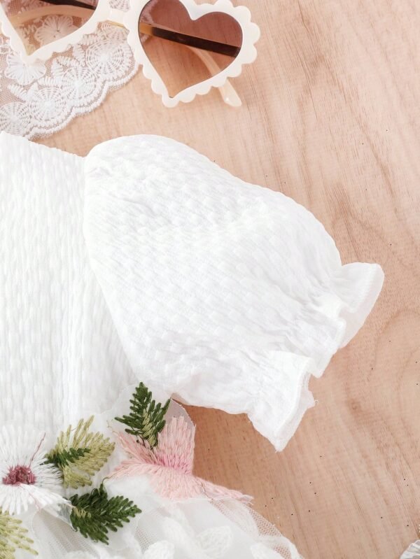 Robe manches bouffantes broderie – Image 5
